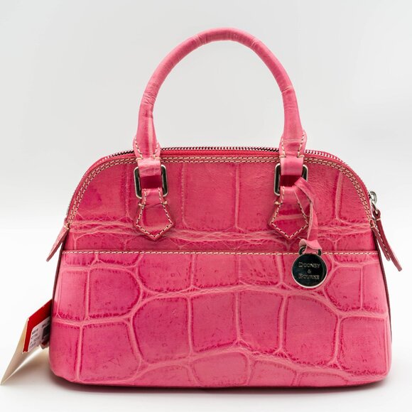 NWT Doony & Bourke Rare Hot Pink Exclusive Exotic Croc Small Cross Body Bag - Picture 2 of 7